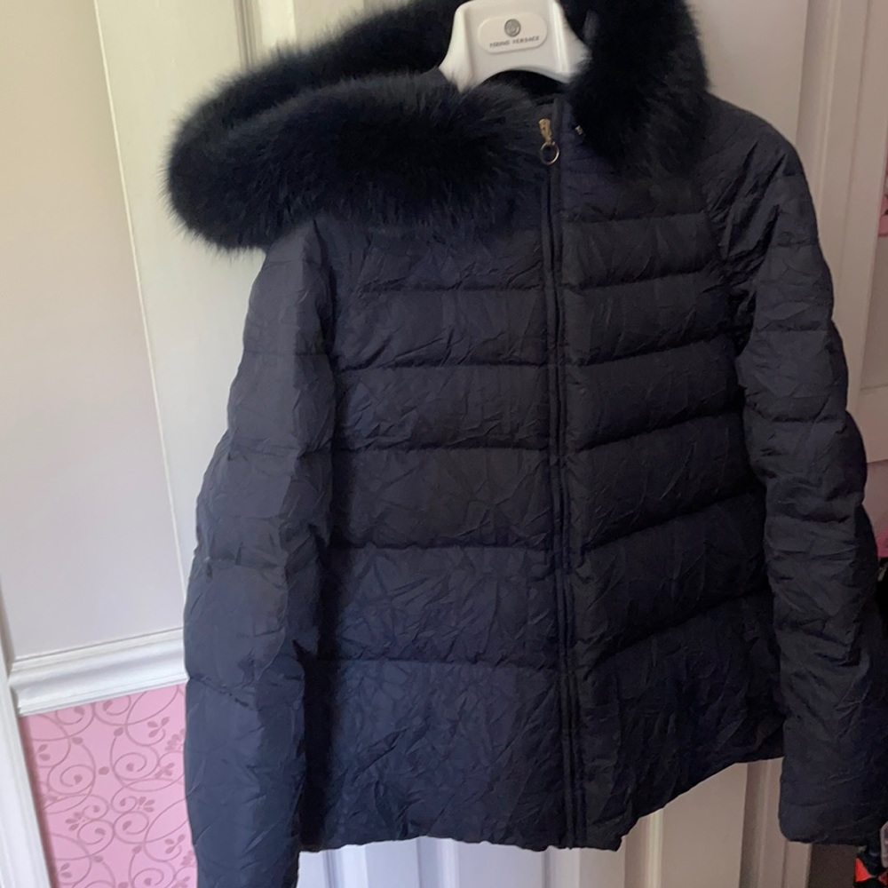 Young Versace girls navy coat